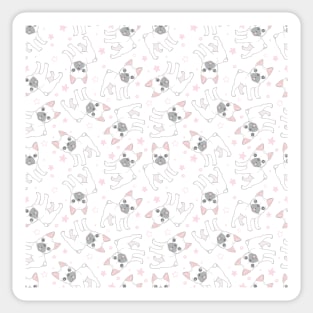 Cute French Bulldog Puppy Dog Pattern Sticker